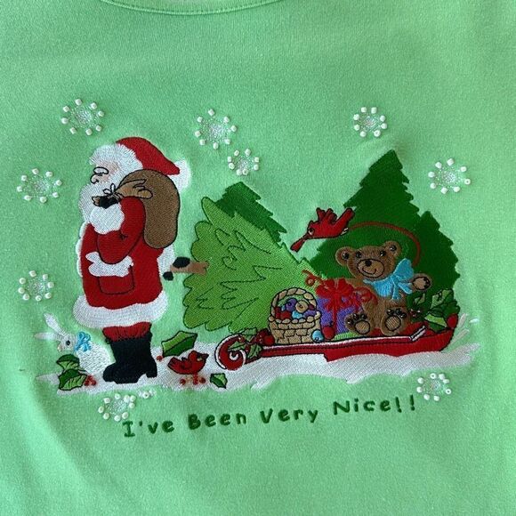 Vintage Santa Long Sleeve T-shirt - Picture 2 of 5